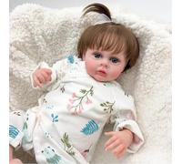RXDOLL Bambole realistiche Reborn Occhi Aperti 48 Pollici Bambola Neonata Realistica Bambola Morbida Corpo Bambole Pesate Che Sembrano Real Silicone Neonati Bambola Fatta A Mano Regalo Per Bambini