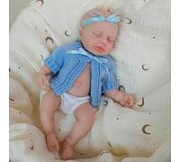 RXDOLL Bambole realistiche Reborn Silicone Full Body Squishy Girl 30,5 cm Floppy Full Solid Silicone Baby Doll Realistico Posable Reborn Bambole con Anatomicamente Corretto Ragazza