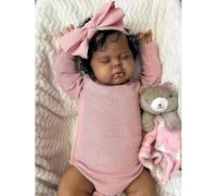 RXDOLL Bambole realistiche rinate bambino ragazza nero 19 pollici tessuto morbido corpo dormire bambola africana americana bambino papella reale neonati regali giocattolo