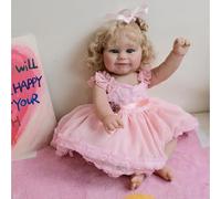 RXDOLL Bambole Reborn Baby Bambole 50,8 cm Full Body Silicone Baby Doll Che Sembra La Vita Reale Come Bambini Realistici Neonato Pesato Reborn Bambole Ragazza Regali per Bambini Età 3+