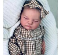 RXDOLL Bambole Reborn Baby con corpo in morbido tessuto, 50,8 cm, realistica, ponderata, fatta a mano, che sembra realistica bambola Bebe appena nata con giocattolo per l'alimentazione, regali per