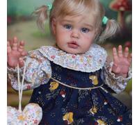RXDOLL Bambole Reborn Baby Girl 61 cm realistiche bambole neonato con panno morbido ponderato vita del corpo come bambola che sembra vero silicone neonati per bambini dai 3 anni in su
