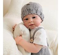 RXDOLL Bambole Reborn Baby in Silicone Full Body Vinyl Boy 17 Pollici Sveglio Realistico Bambola Neonata Full Body Silicone Bambini Rinati Che Sembrano Vita Reale Bambola Del Bambino Regali di Natale