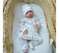 RXDOLL Bambole Reborn Baby in Silicone Full Body Vinyl Boy 18 Pollici Realistico Neonati Occhio Chiuso Addormentato Bambola Appena Sembrato Anatomicamente Corretto Realistico Bambola Del Bambino