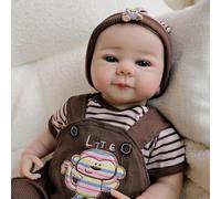 RXDOLL Bambole Reborn Baby in Silicone Full Body Vinyl Boy 20 Pollici Sveglio Realistico Bambola Neonata Full Body Vinile Bambini Rinati Che Sembrano Vita Reale Bambola Del Bambino Regali Per Bambini