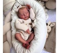 RXDOLL Bambole Reborn Baby in Silicone Full Body Vinyl Girl 20 Pollici Realistica Bambola Dormire Vita Reale Neonato Bambola Occhi Chiusi A Mano Capelli con Accessori
