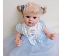 RXDOLL Bambole Reborn da 20 pollici da 50 cm con corpo in panno morbido realistico bambola neonato che sembra vero vinile fatto a mano ponderata Bebe bambola con accessori giocattolo regali per