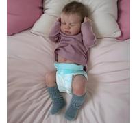 RXDOLL Bambole reborn impermeabili in silicone a corpo intero 45,7 cm bambola rinata addormentata realistica neonata bambola in vinile vita come baby doll con kit di alimentazione per bambini regali e