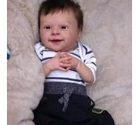 RXDOLL Bambole Reborn in silicone a corpo intero come un ragazzo sorridente realistico che sembrano reali bambole realistiche fatte a mano da 45 cm con accessori giocattolo regali per bambini