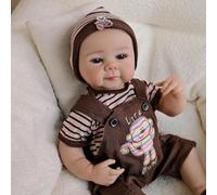 RXDOLL Bambole Reborn realistiche 50,8 cm corpo in panno morbido fatto a mano vita reale come bambole neonati giocattoli regali per bambini con accessori per l'alimentazione