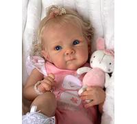 RXDOLL - Bambole Reborn Reborn da 18 pollici Bettie realistiche per neonati, occhi aperti, realistiche, bambola in tessuto morbido con peso e giocattolo di alimentazione per ragazze dai 3 anni in su