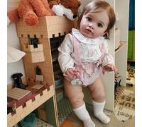 RXDOLL Bambole Reborn Toddler Girl Pippa 66 pollici a grandezza naturale Reborn Baby Dolls corpo in tessuto Bambole realistiche che sembrano bambini reali Bebes Bambola per bambini dai 3 anni in su