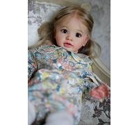 RXDOLL Bambole rinate di grandi dimensioni per bambine da 66 cm, realistiche, in tessuto, per bambini dai 3 anni in su, o collezionisti