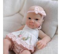RXDOLL Mini Bambole Reborn Baby Dolls Solid Silicone Full Body Bettie 8 Pollici Realistico Micro Bambola Bambola Ragazza Realistica Silicone Liquido Pieno Piccolo Preemie Tiny Babies Doll Lavabile