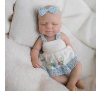 RXDOLL Mini bambole Reborn in silicone Full Body Pascale Girl 8 pollici realistiche bambole del bambino che sembrano veri bambini in silicone solido impermeabile realistico che dorme bambola neonata