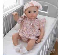 RXDOLL Real Life Reborn Baby Dolls Silicone Full Body Vinyl Girl 19 Pollici Bambola realistica Neonata Bambole realistiche Che sembrano Real Silicone Neonati Bambola Infantile con Giocattoli di