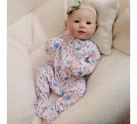 RXDOLL Sweet Smile Reborn Baby Dolls Silicone Full Body Vinile 48 cm Realistico Neonato Bambole Ragazza Impermeabile Anatomicamente Corretto Bambola Del Bambino Regali per Bambini Età 3+