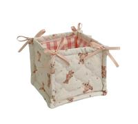 Rxgiasup Elegante Cestino Da Scrivania In Cotone Trapuntato Accessori Portatile Per L'Organizzazione Efficiente Di Oggetti Personali. Cestino di Tessuto