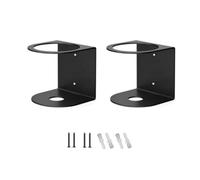 Rxgiasup Supporto multiuso, pratico montaggio a parete, flacone spray facile da appendere, soluzione di supporto in ferro, superficie nera