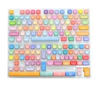 RXJMKCZ Compatibile con i copritasti PBT KBDiy GMK Red Samurai KOA 130 | Profilo KOA con sublimazione su cinque lati. Adatto agli interruttori MX. Set completo di 130 tasti.(Gummy Bears-KR)