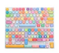 RXJMKCZ Compatibile con i copritasti PBT KBDiy GMK Red Samurai KOA 130 | Profilo KOA con sublimazione su cinque lati. Adatto agli interruttori MX. Set completo di 130 tasti.(Gummy Bears-EN)