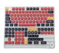 RXJMKCZ Compatibile con i copritasti PBT KBDiy GMK Red Samurai KOA 130 | Profilo KOA con sublimazione su cinque lati. Adatto agli interruttori MX. Set completo di 130 tasti.(GMK Red Samurai-KR)