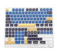 RXJMKCZ Compatibile con i copritasti PBT KBDiy GMK Red Samurai KOA 130 | Profilo KOA con sublimazione su cinque lati. Adatto agli interruttori MX. Set completo di 130 tasti.(GMK Blue Samurai-EN)