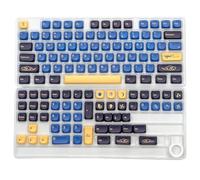 RXJMKCZ Compatibile con KBDiy GMK Red Samurai PBT Copritasti Profilo KOA 130 tasti Sublimazione su cinque lati MOA simile for tastiera meccanica(GMK Blue Samurai-KR)