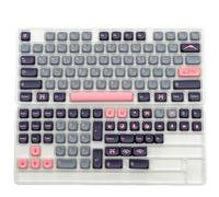 RXJMKCZ Compatibile con KBDiy GMK Red Samurai PBT Copritasti Profilo KOA 130 tasti Sublimazione su cinque lati MOA simile for tastiera meccanica(NightSakura-KR)
