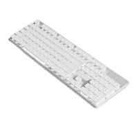 RXJMKCZ Compatibile for EWEADN V3 Tastiera a membrana wireless BT 104 tasti Full Size Retroilluminato Silenzioso for PC desktop da gioco for ufficio(White)