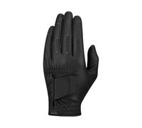 RXJMKCZ Guanti da golf for mano sinistra da uomo: pelle di agnello bianca e microfibra, comodi elasticizzati traspiranti antiscivolo ad asciugatura rapida(Black,24)