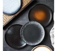 RXJMKCZ Piatto in ceramica in stile giapponese for pasta, bistecche e cucina occidentale, stoviglie for la casa, l'hotel e l'uso commerciale,1 pz(10-inch blue rhyme)