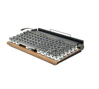 RXJMKCZ Tastiera meccanica retrò for macchina da scrivere, Bluetooth wireless e USB, copritasti punk for PC, laptop e telefono(Wood)