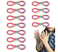 RXKFIGX 12 pezzi Fingertwist Gioco a Fili per Bambini, Gioco Di Fili Flessibile per Bambini, Rainbow Rope, Gioco con Fili a Partire dai 6 Anni, per Compleanno dei Bambini, Piccolo Regalo Colore