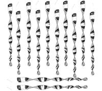 RXKFIGX 12 Pezzi Repellente per Uccelli Riflettente 30cm Spirale Dispositivo Deterrente Spirale del Vento Riflettente Argento per Casa e Giardino per Prevenire Danni alle Piante Parte degli Uccelli