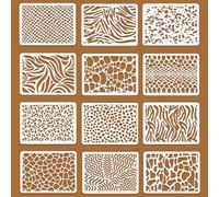 RXKFIGX 12 pezzi Stencil di Pittura Mandala Geometric Painting Stencils Paint Templates Riutilizzabile Durevole per Pittura Disegno Scrapbooking Decorazione per Mobili da Parete