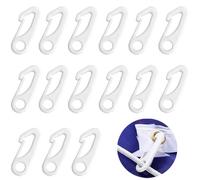 RXKFIGX 15 Pezzi Nylon Flag Pole Clip a Scatto Pennone Moschettone Ganci in Nylon per Bandiera Ganci a Bandiera per Pennoni Clip per Asta per Bandiera per Attaccare Bandiere a Aastoncini