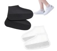 RXKFIGX 2 Paia Copri Scarpe per Pioggia Impermeabile Copriscarpe, Copriscarpe Antiscivolo con Suola Antiscivolo Rinforzata, Copriscarpe Riutilizzabili Pieghevole per Le Giornate Di Pioggia e Neve