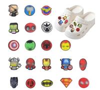 RXKFIGX 20 Pezzi Ciondoli per Scarpe Forma Diversa Ciondoli per Scarpe PVC Ciondolis Personalize With Shoe Decoration Accessori per la Decorazione Shoe Charm per Bambini/Adulti