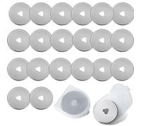 RXKFIGX 20 Pezzi Lame Rotanti da 45 mm Lame di Ricambio per Taglierino Lame rotonde per coltello con Scatola per Quilting Carta Tessuto Scrapbooking Cucito Taglierina per Tessuti