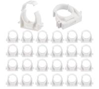 RXKFIGX 30 Pcs PPR Tubo Morsetti 20 mm Tubo Clip Universale Singolo Tubo Clip Bianco Plastica Acqua Fissi per Pool Rubinetto Tubazioni Fissaggio