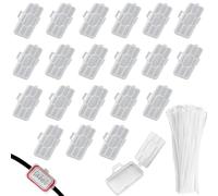 RXKFIGX 30 pezzi Etichette per cavi, bianco Etichette per cavi Etichettes per cavi trasparenti e impermeabili per l'etichettatura e lo smistamento di tutti i tipi di cavi