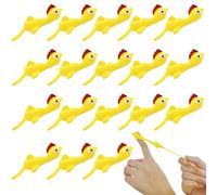RXKFIGX 30 Pezzi Polli Volanti Elastici Giocattoli Turchia Fionda Pulcino Fionda Turchia Pollo alla Fionda Catapulta Chicken Prank Adatto per Oggetti di Scena per Feste di Natale per Bambini