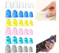 RXKFIGX 30 Pezzi Protezione per le Dita della Chitarra e Ukulele in Silicone per Principianti