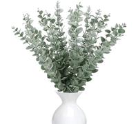 RXKFIGX 30 steli di eucalipto artificiali, foglie di eucalipto, rami di foglie verdi e grigie, foglie artificiali per bouquet, feste di nozze, feste, casa