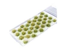 RXKFIGX 32 PCS Ciuffi d'erba Modello di terreno a mini ciuffi Modello di ciuffo Erba statica Kit erba resina statica scenario modello per la decorazione fai da te di paesaggi ferroviari e di treni