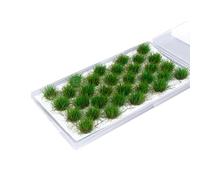 RXKFIGX 32 PCS Ciuffi d'erba Modello di terreno a mini ciuffi Modello di ciuffo Erba statica Kit erba resina statica scenario modello per la decorazione fai da te di paesaggi ferroviari e di treni