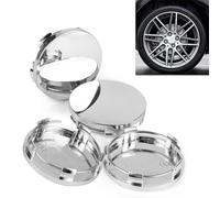 RXKFIGX 4PCS Car Auto Wheel Center Caps Anteriore e Posteriore Hub Coperture ABS Nero Fit per OD 60mm ID 50mm Mozzo Ruota Diametro del Foro Centrale Del Veicolo di Ricambio accessori