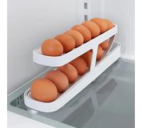 RXKFIGX Contenitore Uova Frigorifero Porta Uova Da Frigo doppio Strato Di Grande Capacità Portauova Frigorifero risparmiare Spazio Design A Scorrimento Porta Uova Per Uova Per 12-14 Uova