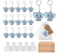 RXKFIGX Set Regalo Gli Ospiti Portachiavi 30 Portachiavi Baby Shower + 30 Sacchetto in Organza + 30 Carta Kraft Regalo Gli Ospiti Baby Shower Ritorno Favore per Baby Shower Festa Compleanno